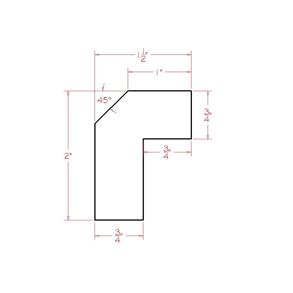 Torrance White Angle Light Rail Moulding - 96"W x 1-1/2" x 2"D