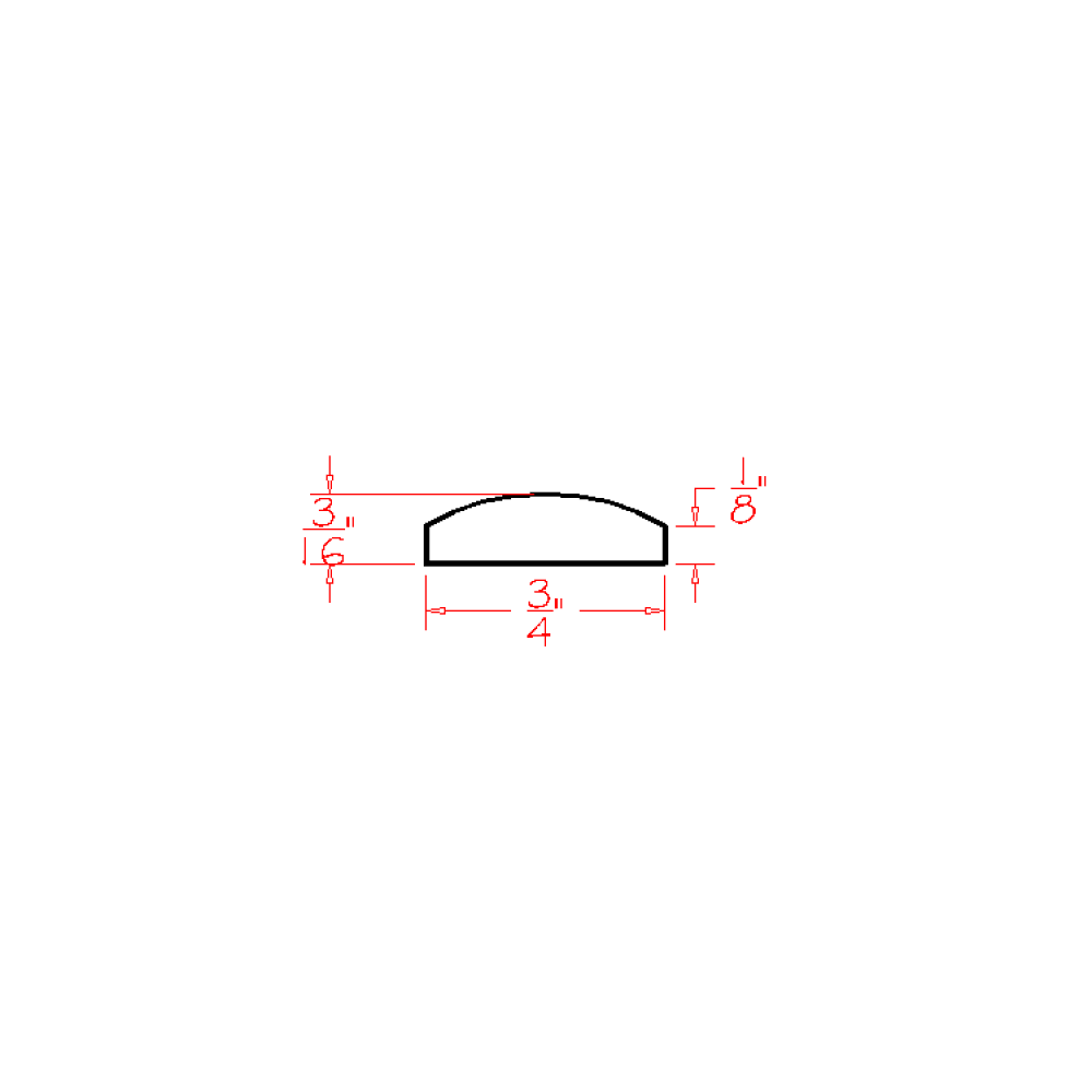 Shaker Dove Batten Moulding - 96"W x 3/4"H x 3/16"D