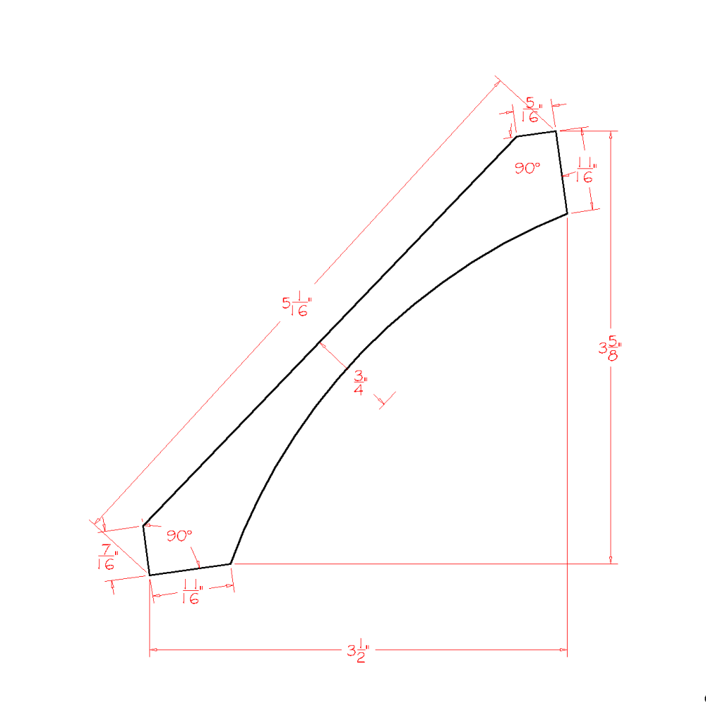 Casselberry Saddle Cove Crown Moulding - 96"W x 3-5/8"H x 3-1/2"D